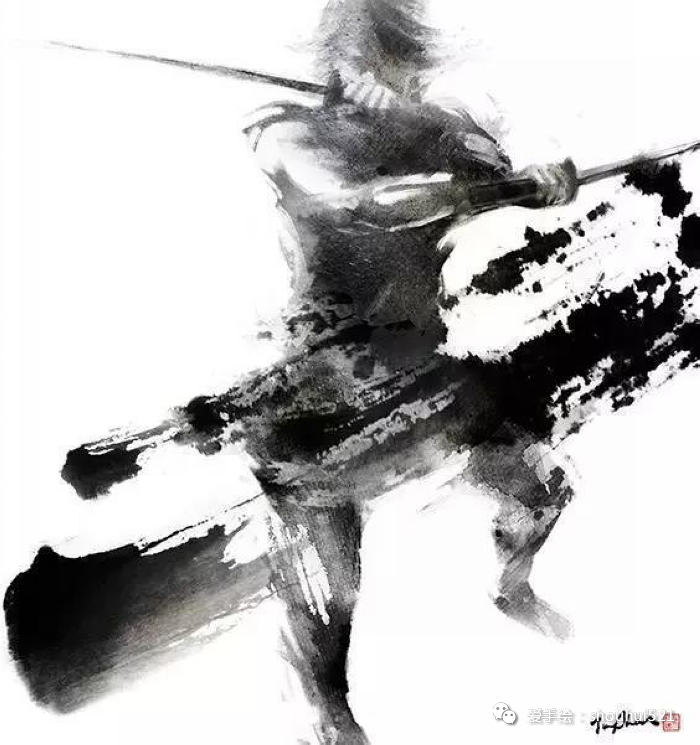 霸气的"江湖"水墨插画欣赏