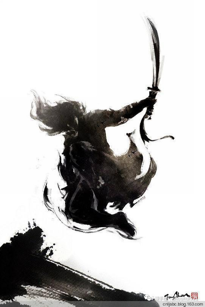 霸气的"江湖"水墨插画欣赏