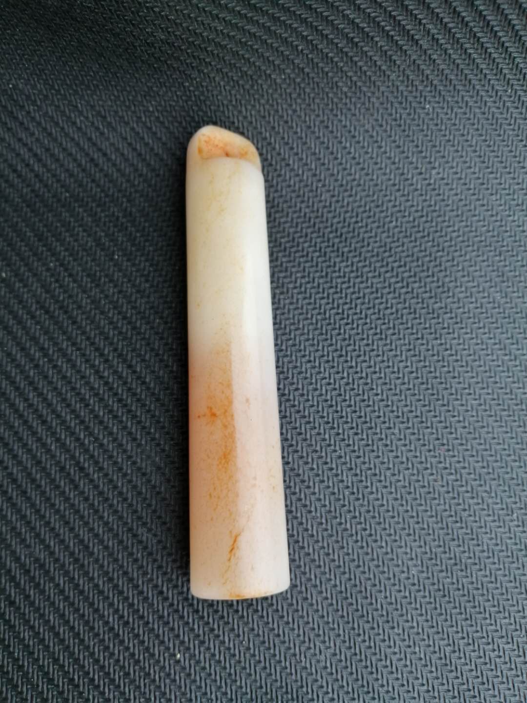 清早期红沁新疆和田羊脂玉翎管