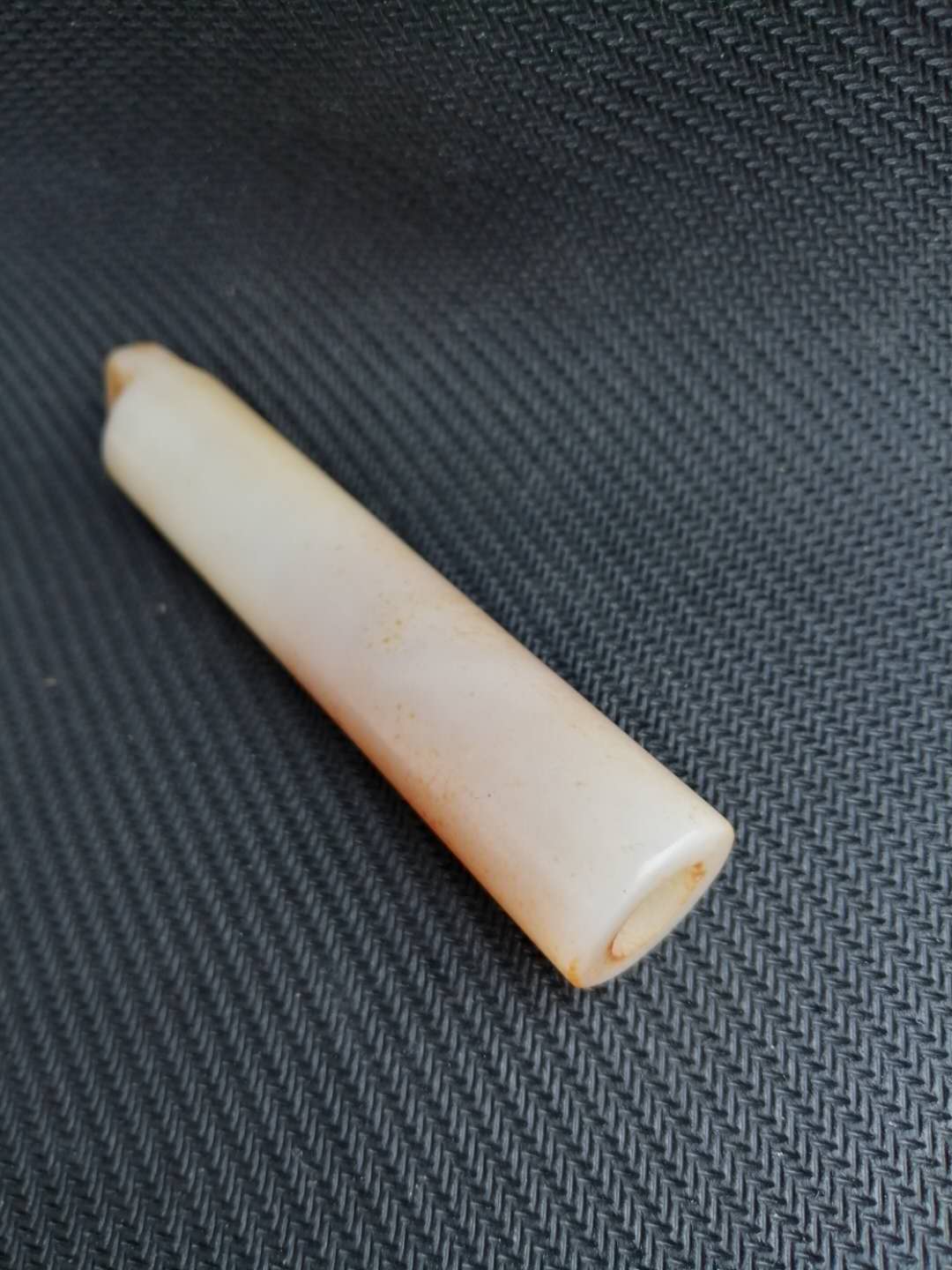 清早期红沁新疆和田羊脂玉翎管